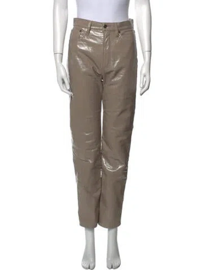 Pre-owned Agolde Straight Leg Pants In Neutral