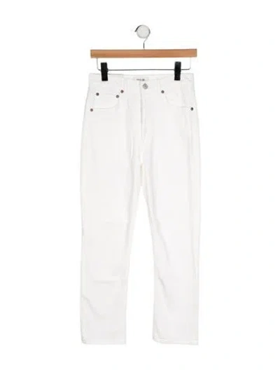 Pre-owned Agolde Straight Leg Pants In Neutral