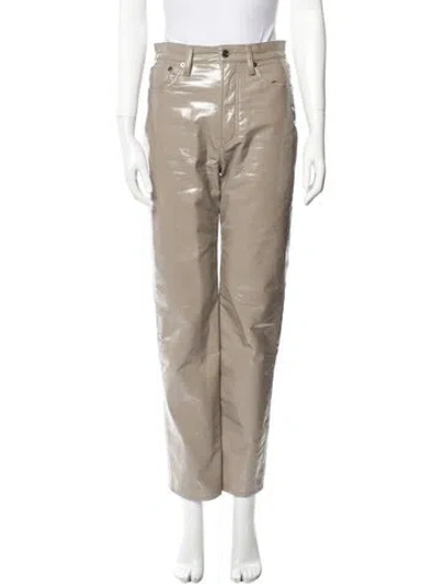 Pre-owned Agolde Straight Leg Pants In Neutral