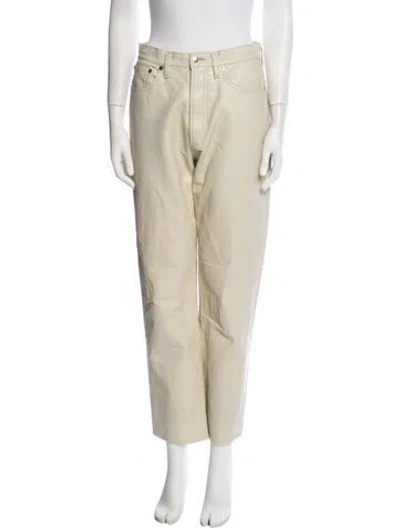 Pre-owned Agolde Straight Leg Pants In Neutral