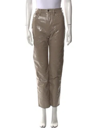 Pre-owned Agolde Straight Leg Pants In Neutral