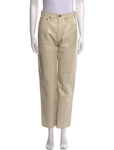 Pre-owned Agolde Straight Leg Pants In Neutral