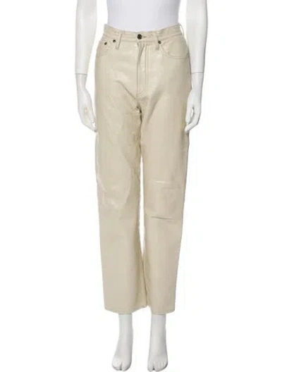 Pre-owned Agolde Straight Leg Pants In Neutral