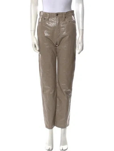 Pre-owned Agolde Straight Leg Pants In Neutral