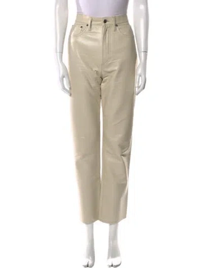 Pre-owned Agolde Straight Leg Pants In Neutral