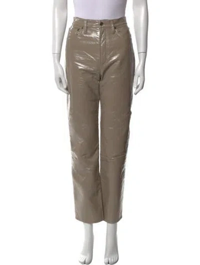 Pre-owned Agolde Straight Leg Pants In Neutral