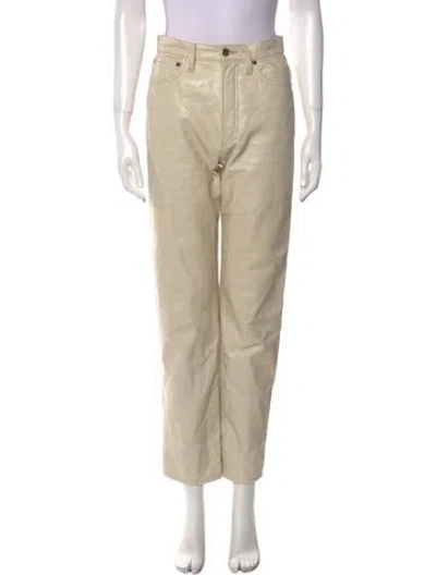 Pre-owned Agolde Straight Leg Pants In Neutral