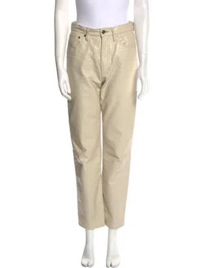 Pre-owned Agolde Straight Leg Pants In Neutral