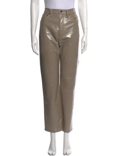 Pre-owned Agolde Straight Leg Pants In Neutral