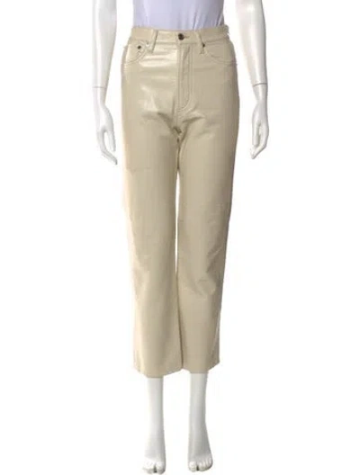 Pre-owned Agolde Straight Leg Pants In Neutral
