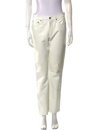 Pre-owned Agolde Straight Leg Pants In Neutral