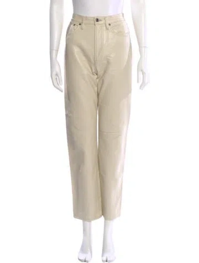 Pre-owned Agolde Straight Leg Pants In Neutral