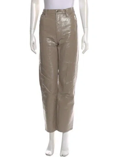 Pre-owned Agolde Straight Leg Pants In Neutral