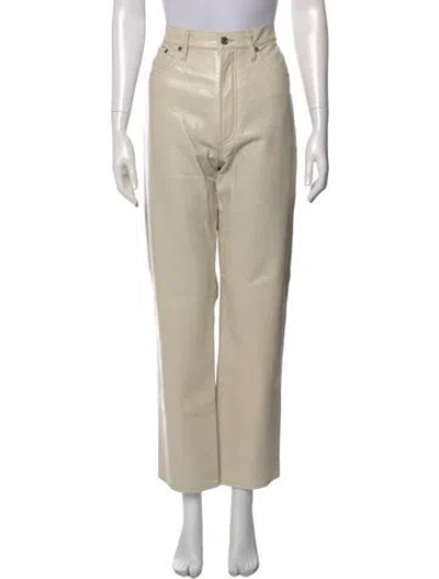 Pre-owned Agolde Straight Leg Pants In Neutral