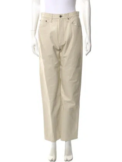 Pre-owned Agolde Straight Leg Pants In Neutral