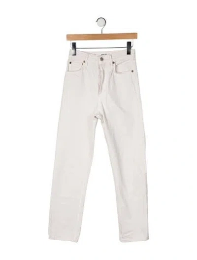 Pre-owned Agolde Straight Leg Pants In Neutral