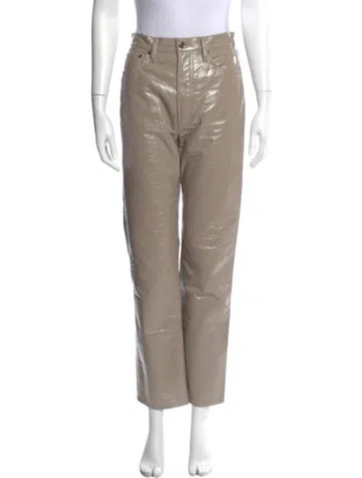 Pre-owned Agolde Straight Leg Pants In Neutral