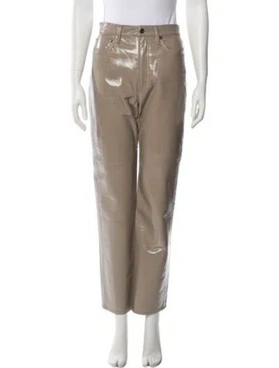 Pre-owned Agolde Straight Leg Pants In Neutral