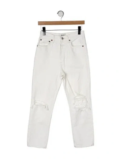 Pre-owned Agolde Straight Leg Pants In Neutral