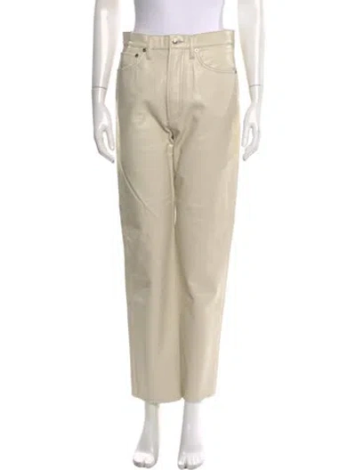 Pre-owned Agolde Straight Leg Pants In Neutral