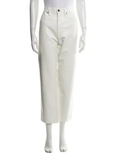Pre-owned Agolde Straight Leg Pants In Neutral