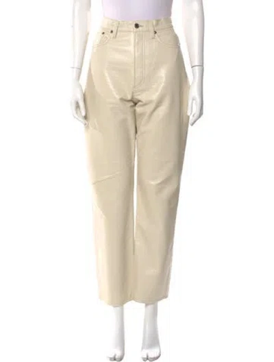 Pre-owned Agolde Straight Leg Pants In Neutral