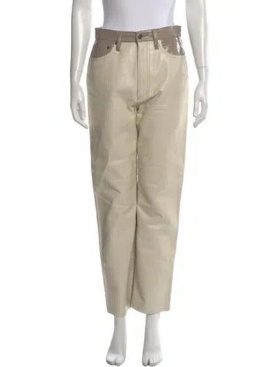 Pre-owned Agolde Straight Leg Pants In Neutral