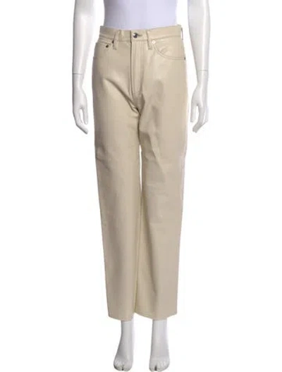 Pre-owned Agolde Straight Leg Pants In Neutral