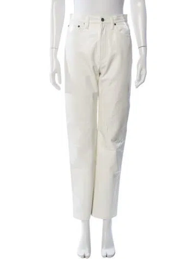 Pre-owned Agolde Straight Leg Pants In Neutral