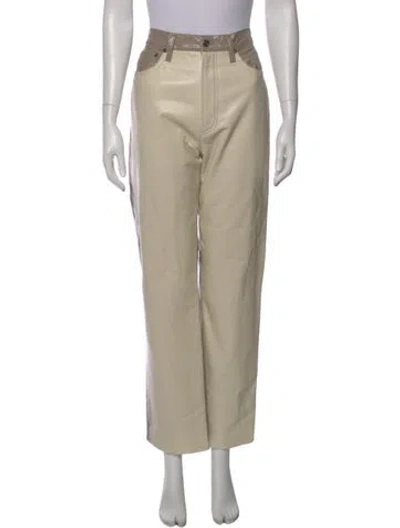 Pre-owned Agolde Straight Leg Pants In Neutral