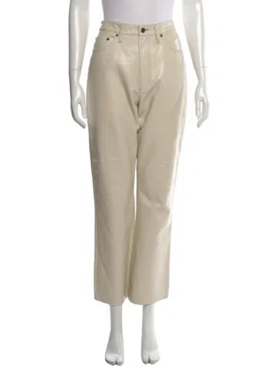 Pre-owned Agolde Straight Leg Pants In Neutral