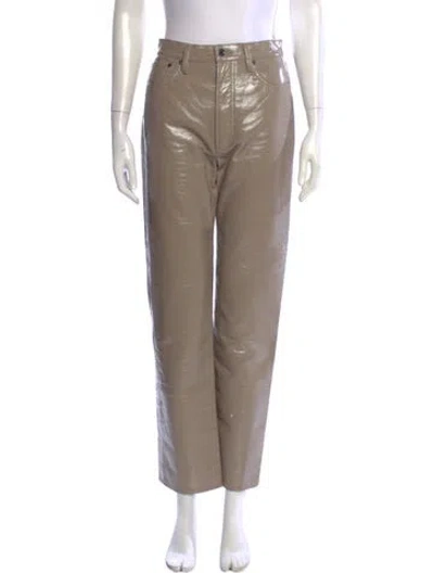 Pre-owned Agolde Straight Leg Pants In Neutral