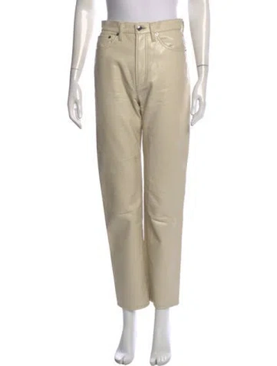 Pre-owned Agolde Straight Leg Pants In Neutral