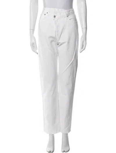 Pre-owned Agolde Straight Leg Pants In Neutral