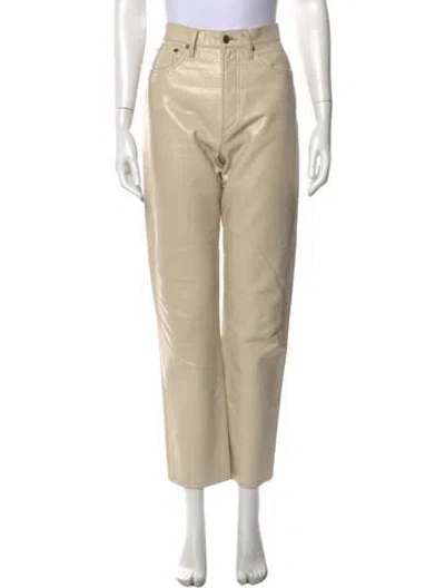 Pre-owned Agolde Straight Leg Pants In Neutral