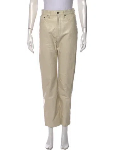 Pre-owned Agolde Straight Leg Pants In Neutral