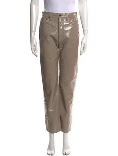 Pre-owned Agolde Straight Leg Pants In Neutral