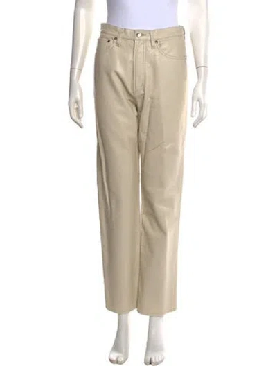 Pre-owned Agolde Straight Leg Pants In Neutral