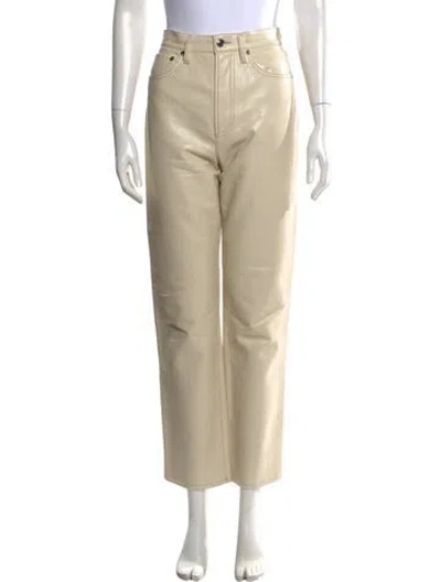 Pre-owned Agolde Straight Leg Pants In Neutral