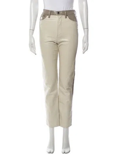 Pre-owned Agolde Straight Leg Pants In Neutrals