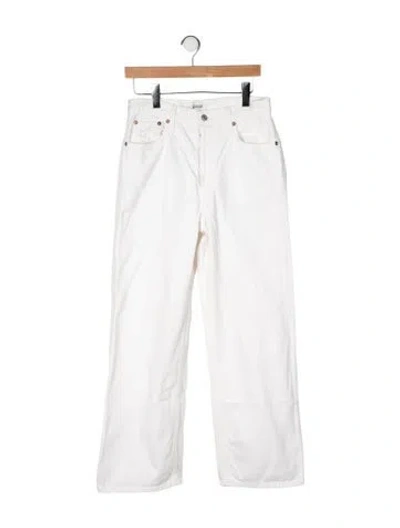 Pre-owned Agolde Straight Leg Pants In Neutrals