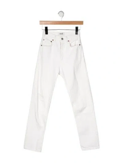 Pre-owned Agolde Straight Leg Pants In Neutrals