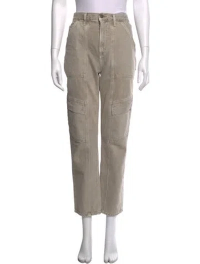 Pre-owned Agolde Straight Leg Pants In Neutrals
