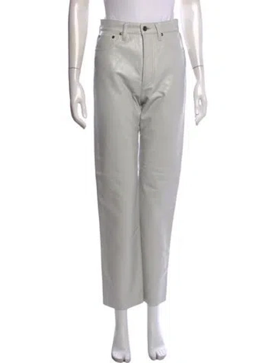 Pre-owned Agolde Straight Leg Pants In Neutrals