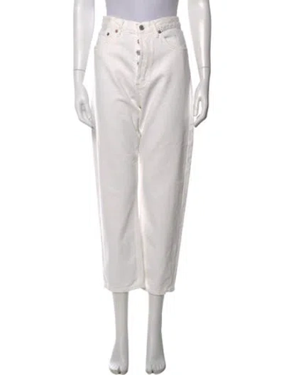 Pre-owned Agolde Straight Leg Pants In Neutrals
