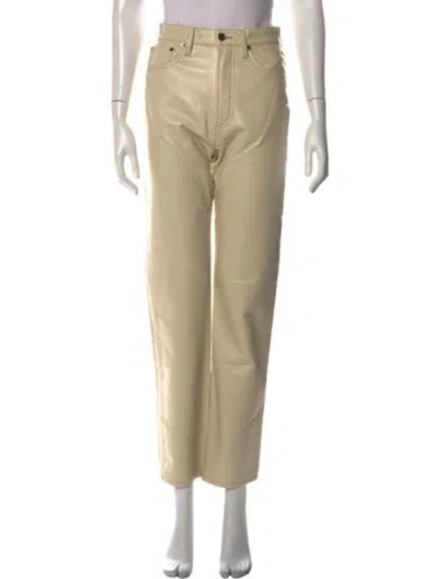 Pre-owned Agolde Straight Leg Pants In Neutrals