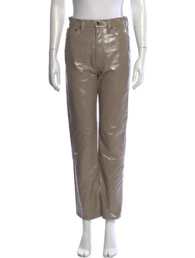 Pre-owned Agolde Straight Leg Pants In Neutrals
