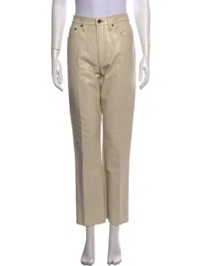 Pre-owned Agolde Straight Leg Pants In Neutrals