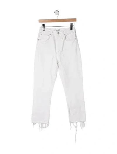Pre-owned Agolde Straight Leg Pants In Neutrals