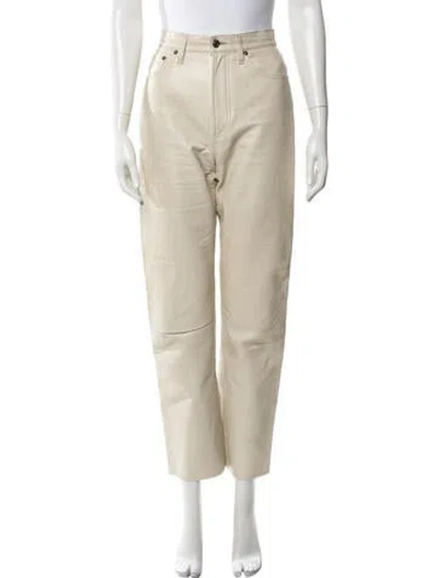 Pre-owned Agolde Straight Leg Pants In Neutrals